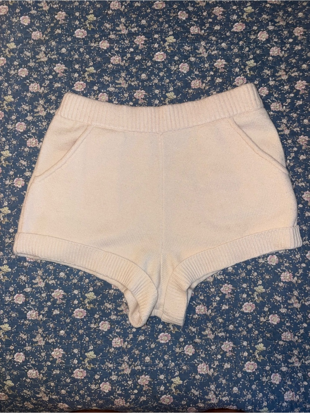 Billabong x Sincerely Jules Cream High-Waist Knit Shorts